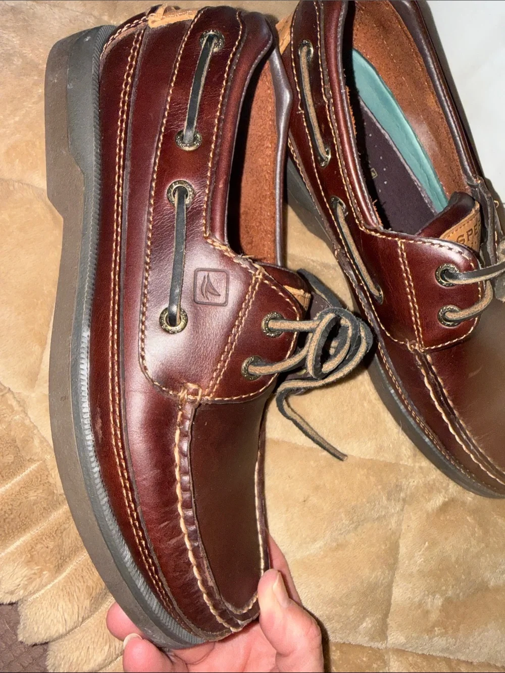 Sperry Mako Men's Dark Brown Leather Boat Shoes - Classic Deck Moc